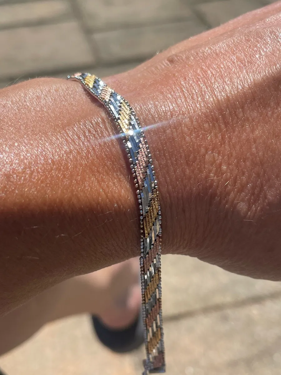 925 Italian Silver Tricolor Bracelet - Image 4