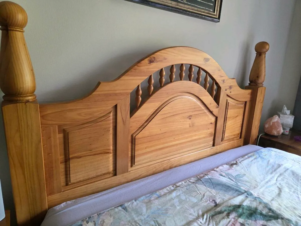 King Size Solid Pine Bed - Image 2