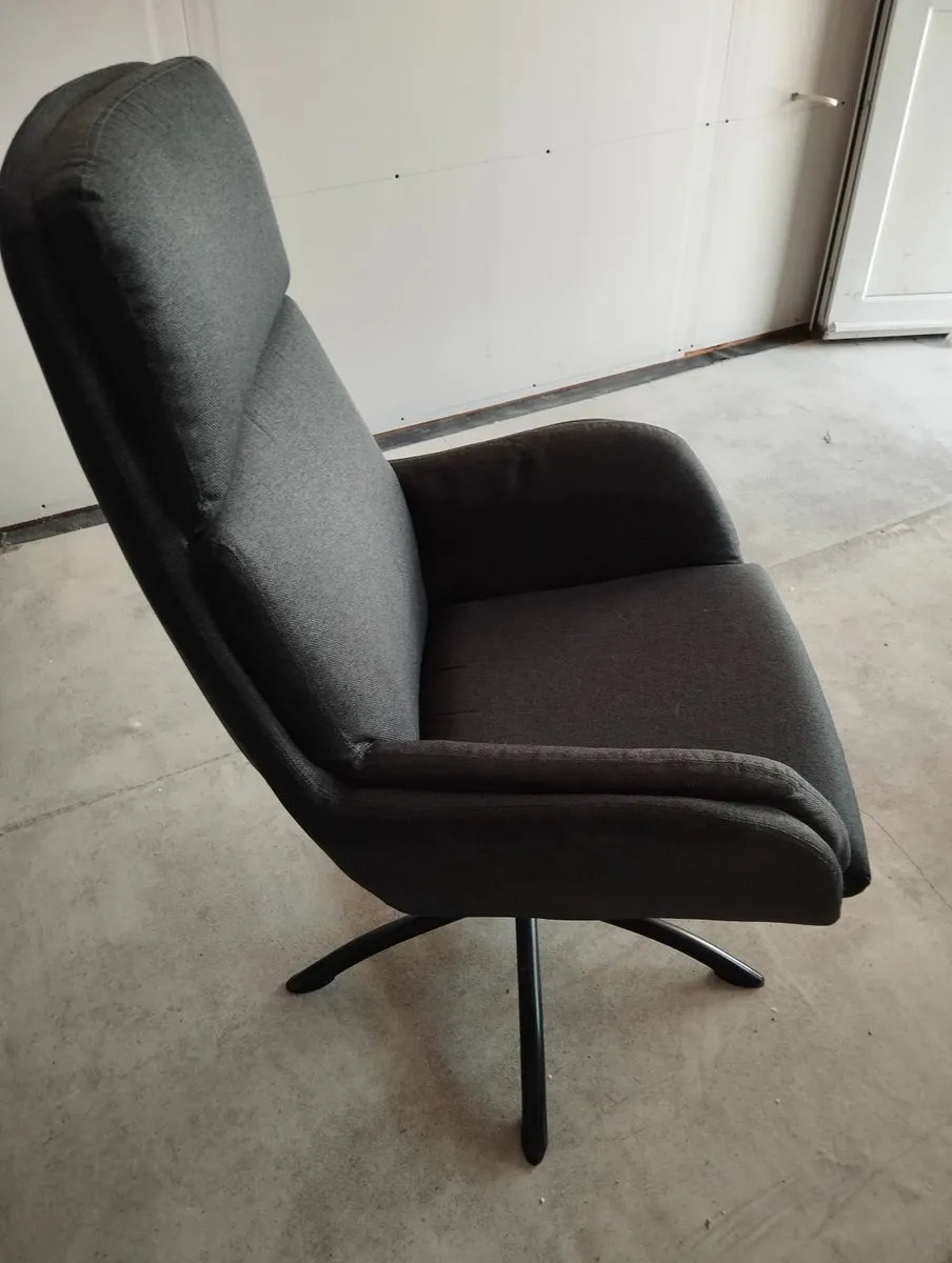 Swivel chair and foot stool - Image 2