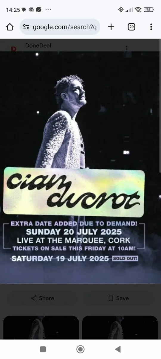 Cian Ducrot ticket for sale