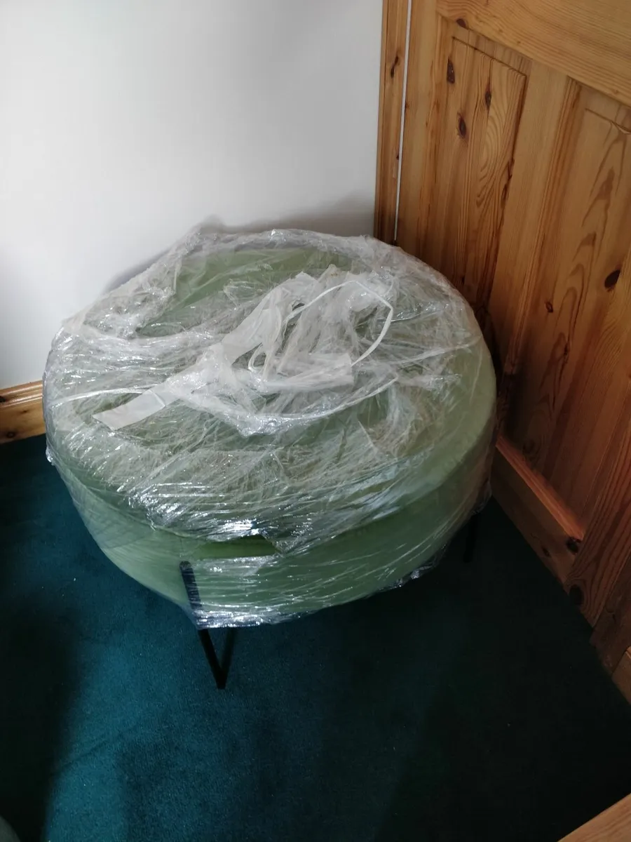 New green pouffe