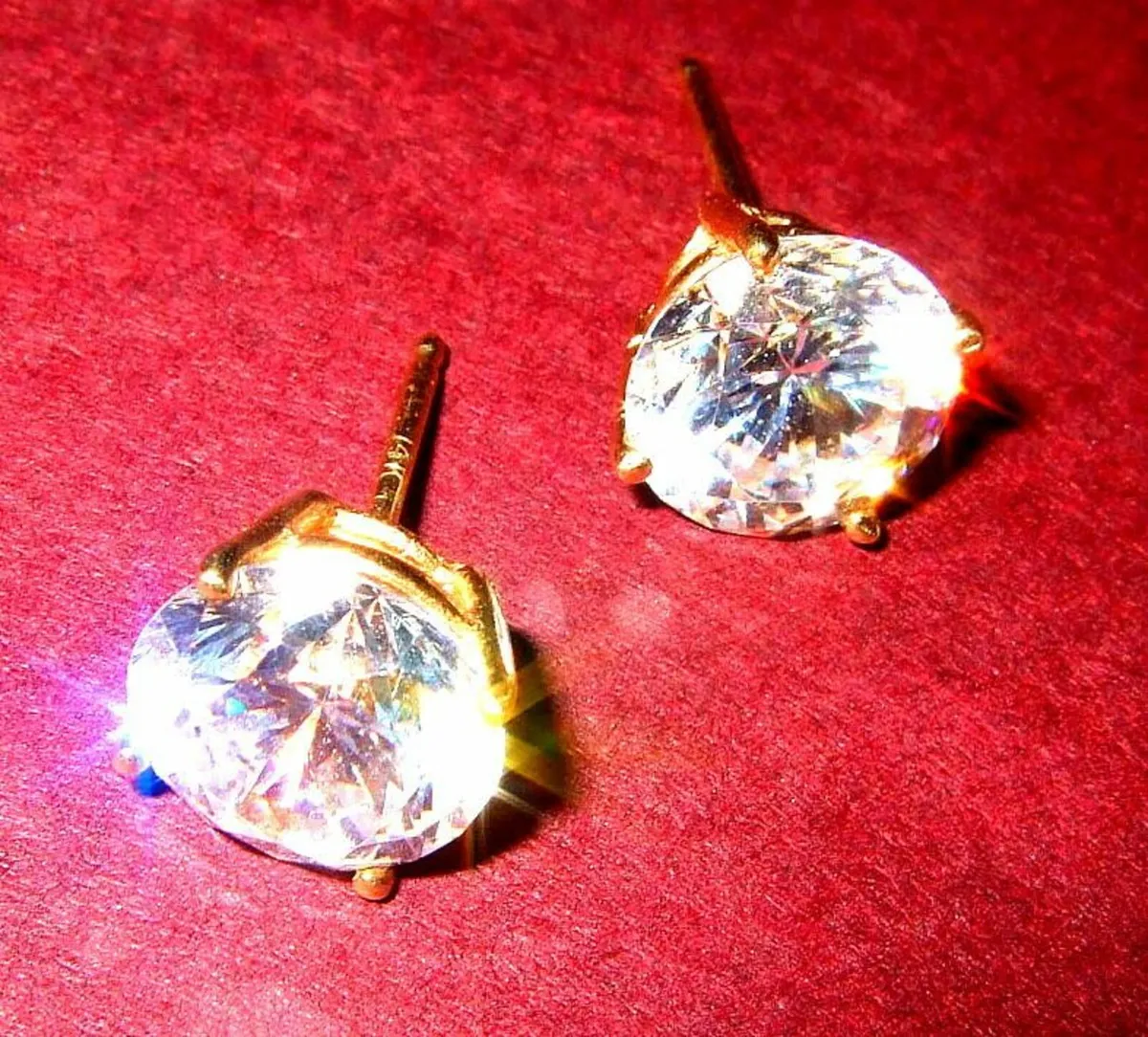 Vintage 14ct Gold Hallmarked Solitaires - Image 3
