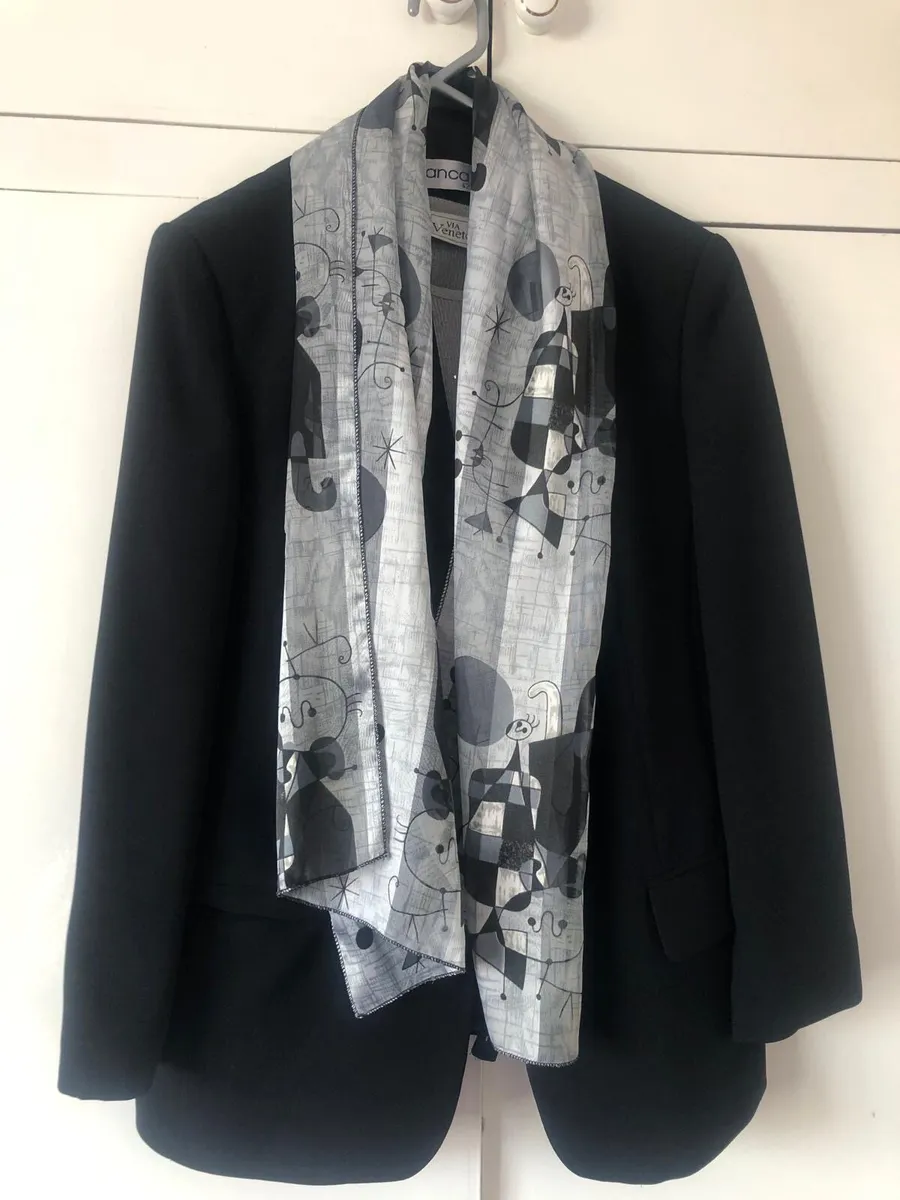 Black Bianca trouser suit Via Vento Silver Top - Image 1