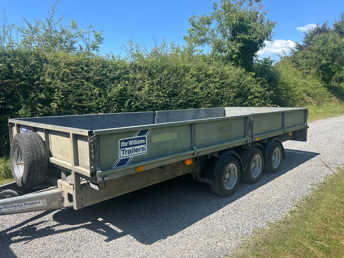 Ifor Williams 16x6,6  Tri Axle Dropside Trailer - Image 1
