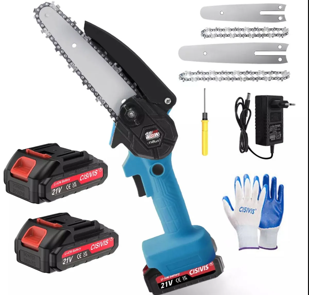 NEW Mini Chainsaw 4” & 6” with 2 Batteries - Image 2