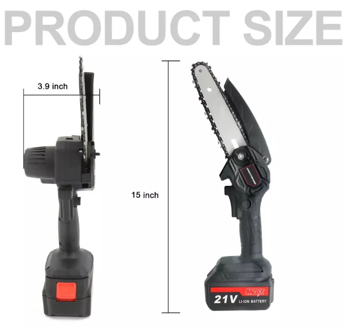NEW Mini Chainsaw 4” & 6” with 2 Batteries - Image 4