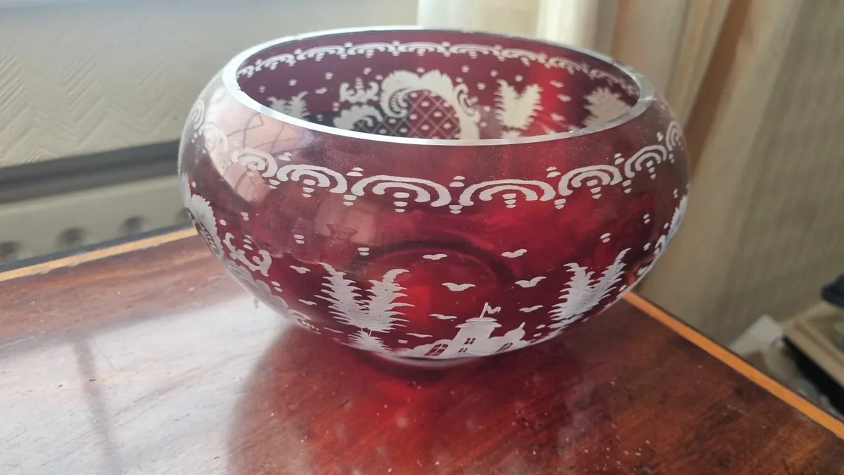 Vintage Bergmann Glass Bowl - Image 1