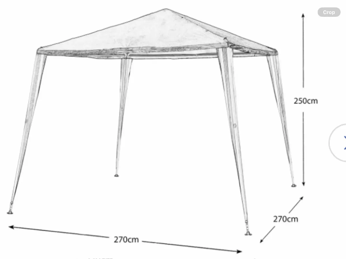 Green & White Garden Gazebo - 2.7 M x 2.7M - €25 - Image 2