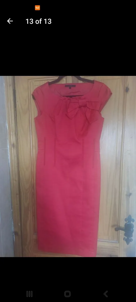 Coast red dress with bow (free post) - Image 2