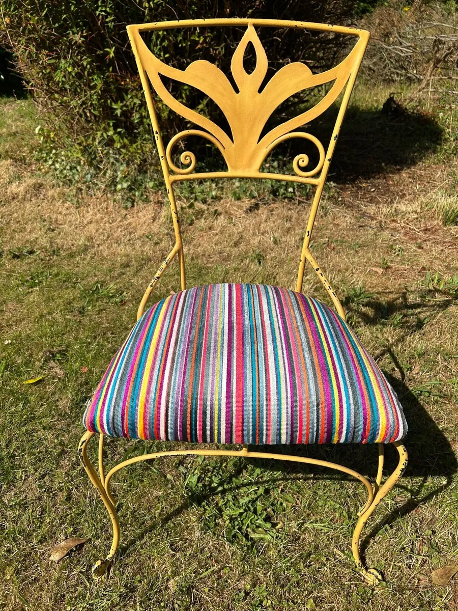 Six Retro Statement Chair – Steel  Chairs - Image 1
