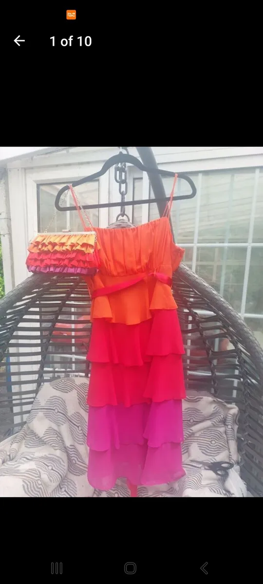 Debut tiered dress with matching bag (free post) - Image 1