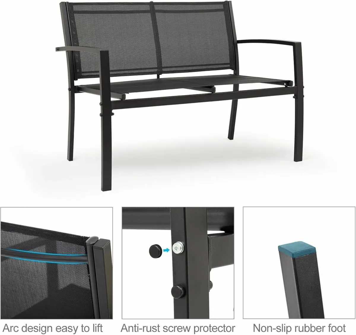 Garden Furniture Set of 4, 4 Seater Outdoor - Image 3