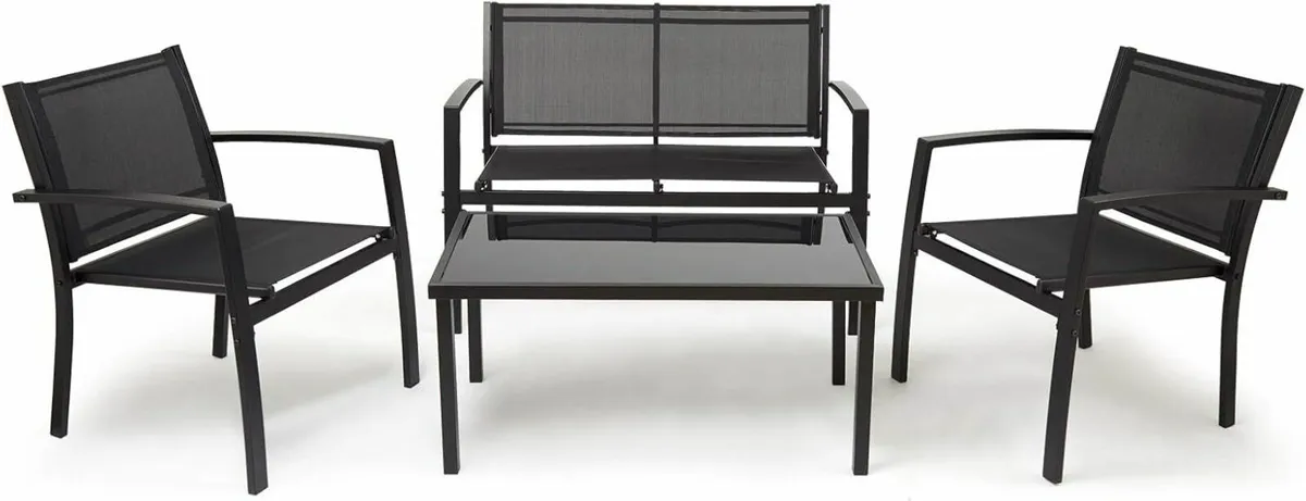 Garden Furniture Set of 4, 4 Seater Outdoor - Image 1