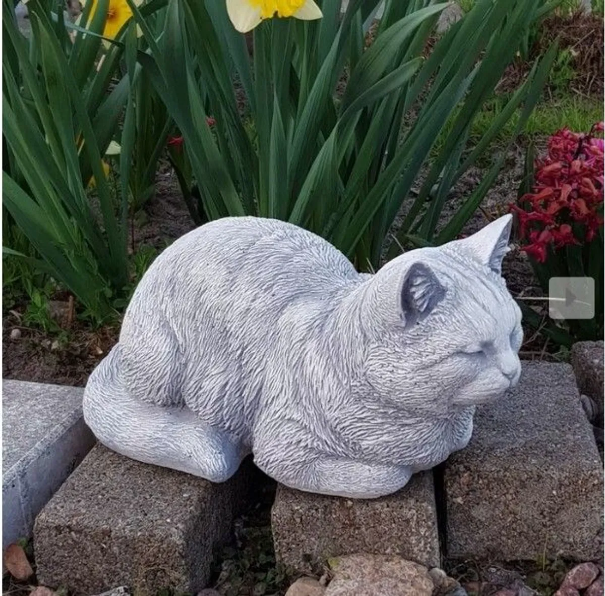 Cast Stone / Concrete Ornamental Cat Statue (Large) - New - Image 2