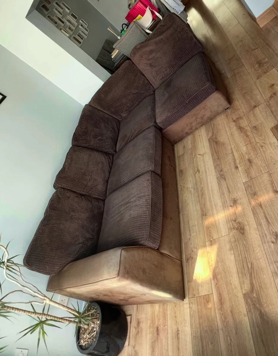 Corner Sofa and Pouf - Image 1