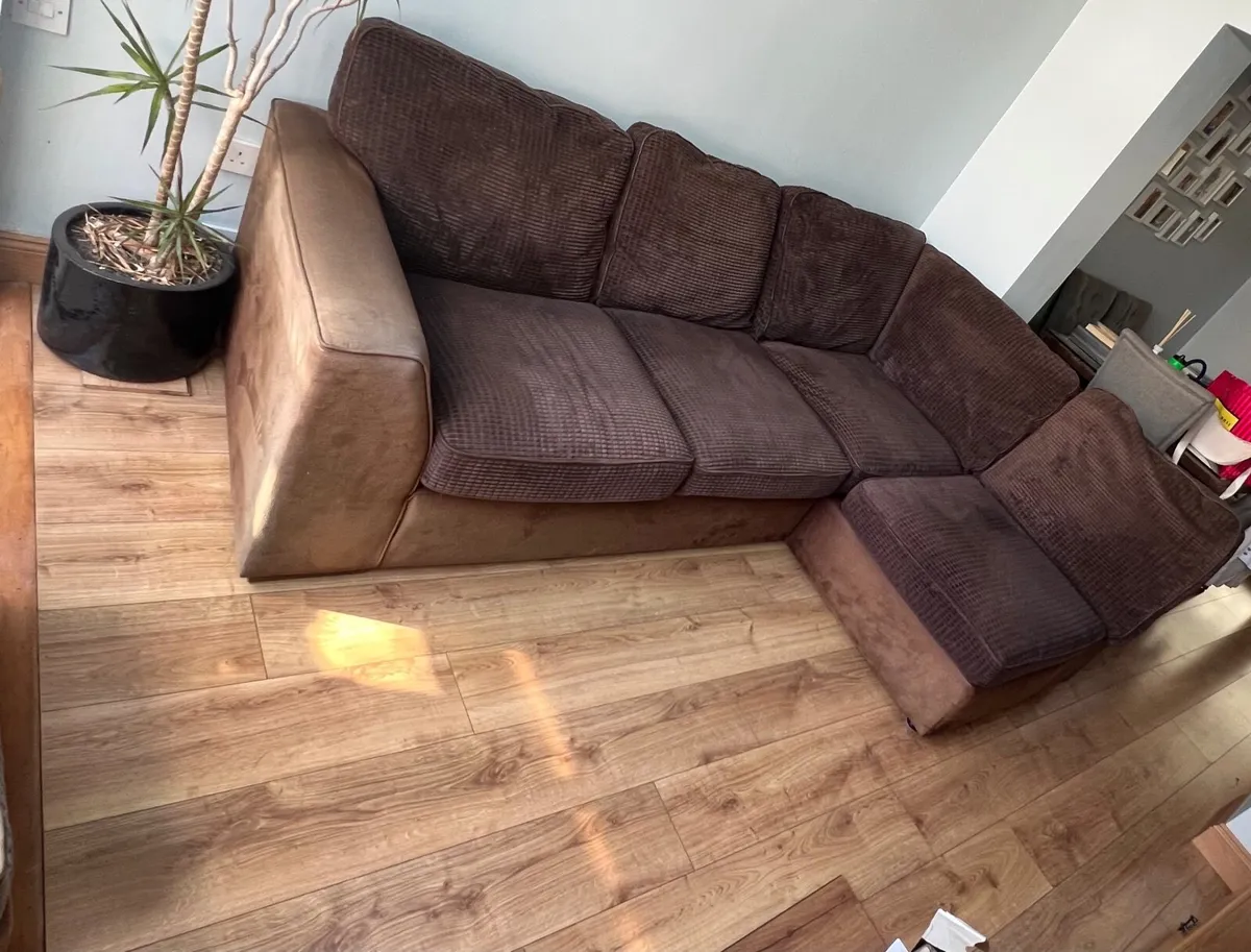 Corner Sofa and Pouf - Image 2