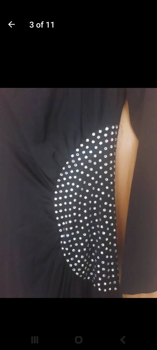 Vintage black one shoulder diamond dress free post - Image 3