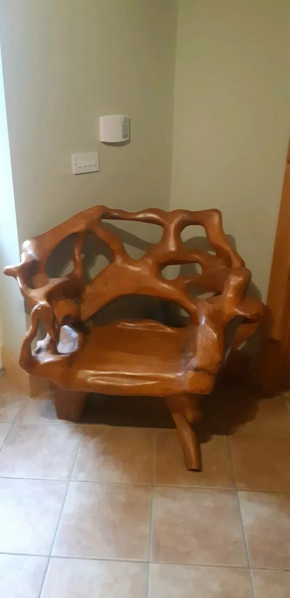 Root chair & coffee table - Image 1