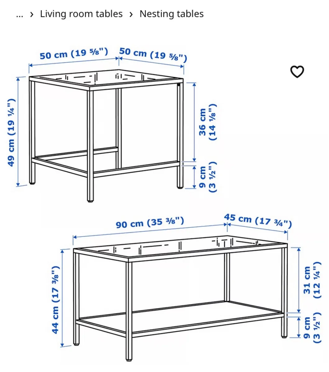 Living room nest table - Image 4