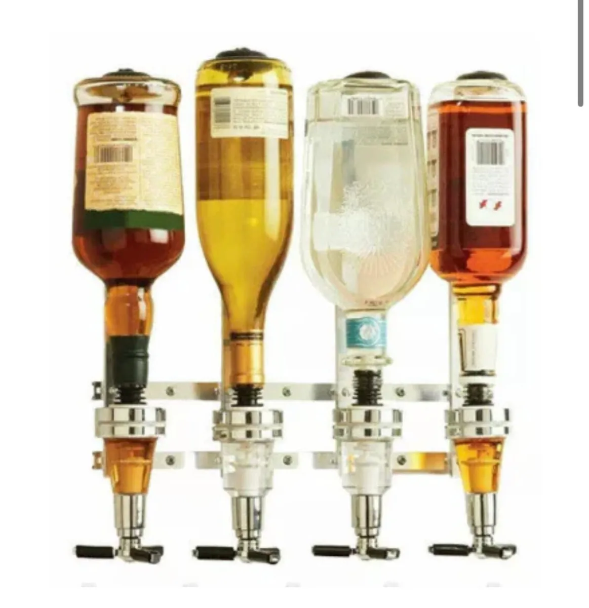 4 Bottle Wall Mounted Optic Dispenser Home Bar NEW - Image 3