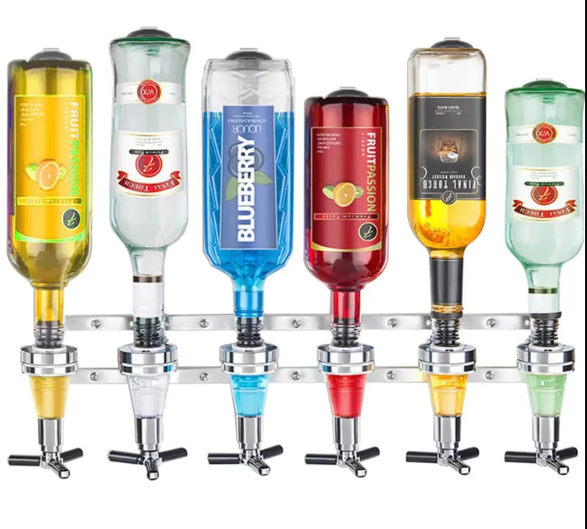 6 Bottle Wall Mounted Optic Dispenser Home Bar NEW - Image 2