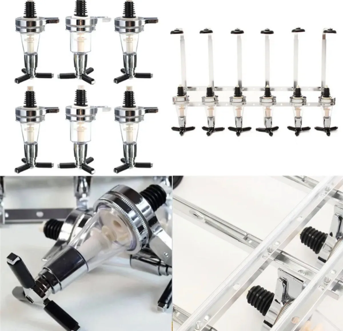 6 Bottle Wall Mounted Optic Dispenser Home Bar NEW - Image 4