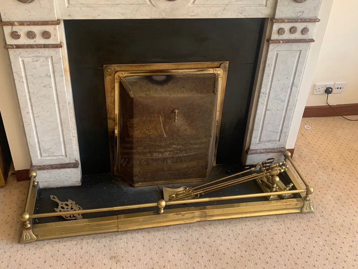 Brass Fireplace Set