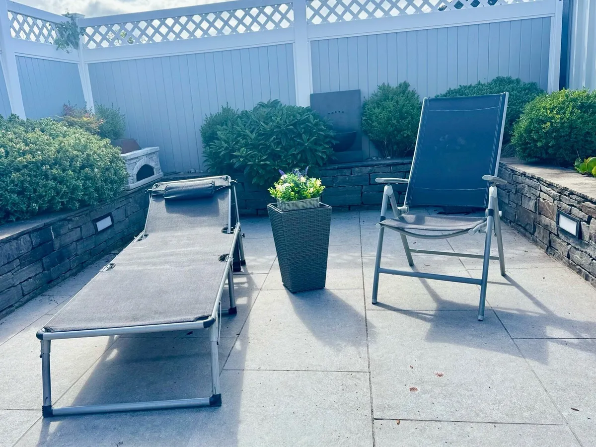 Garden Sun lounger and chair (Modern) - Image 1