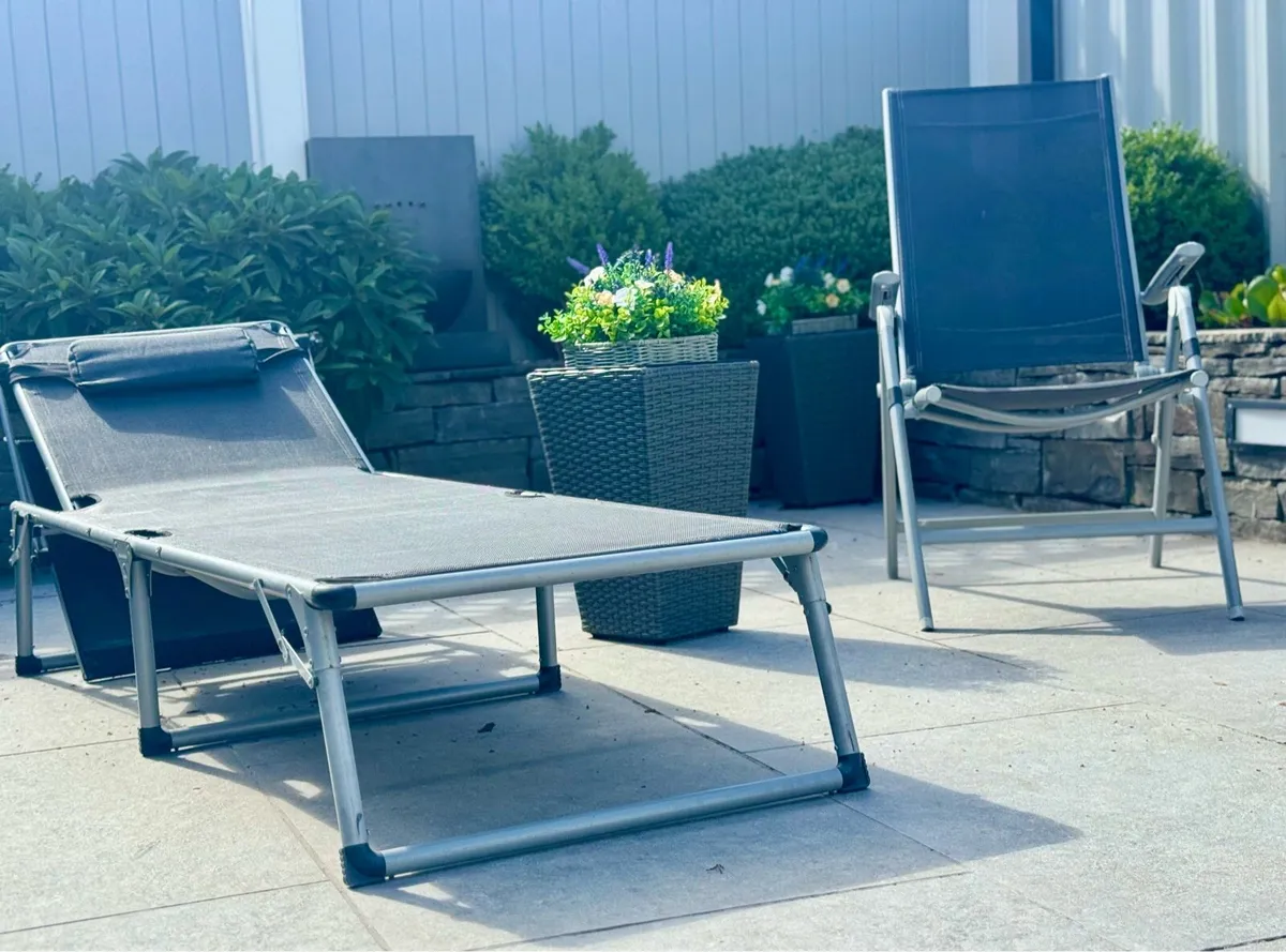 Garden Sun lounger and chair (Modern) - Image 2