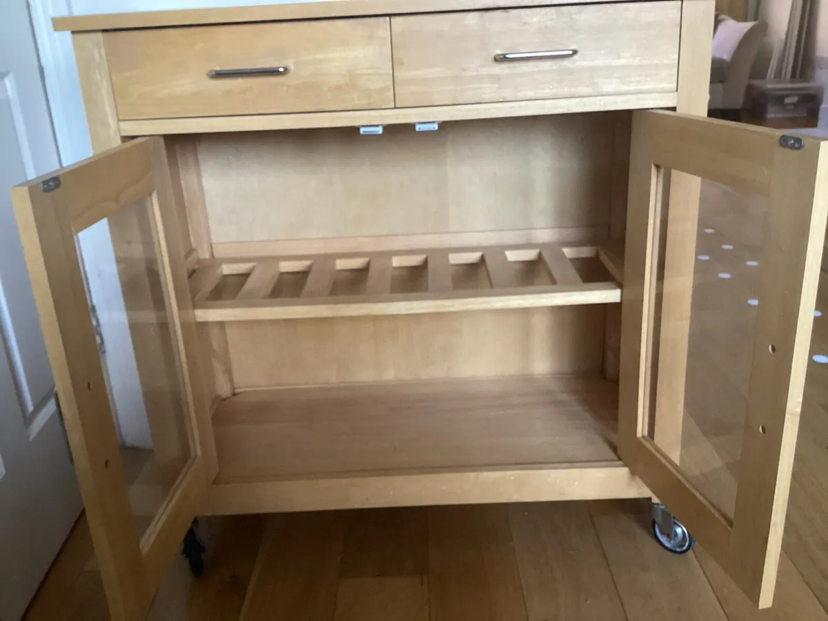 Cabinet. Wooden with glass doors - Image 2