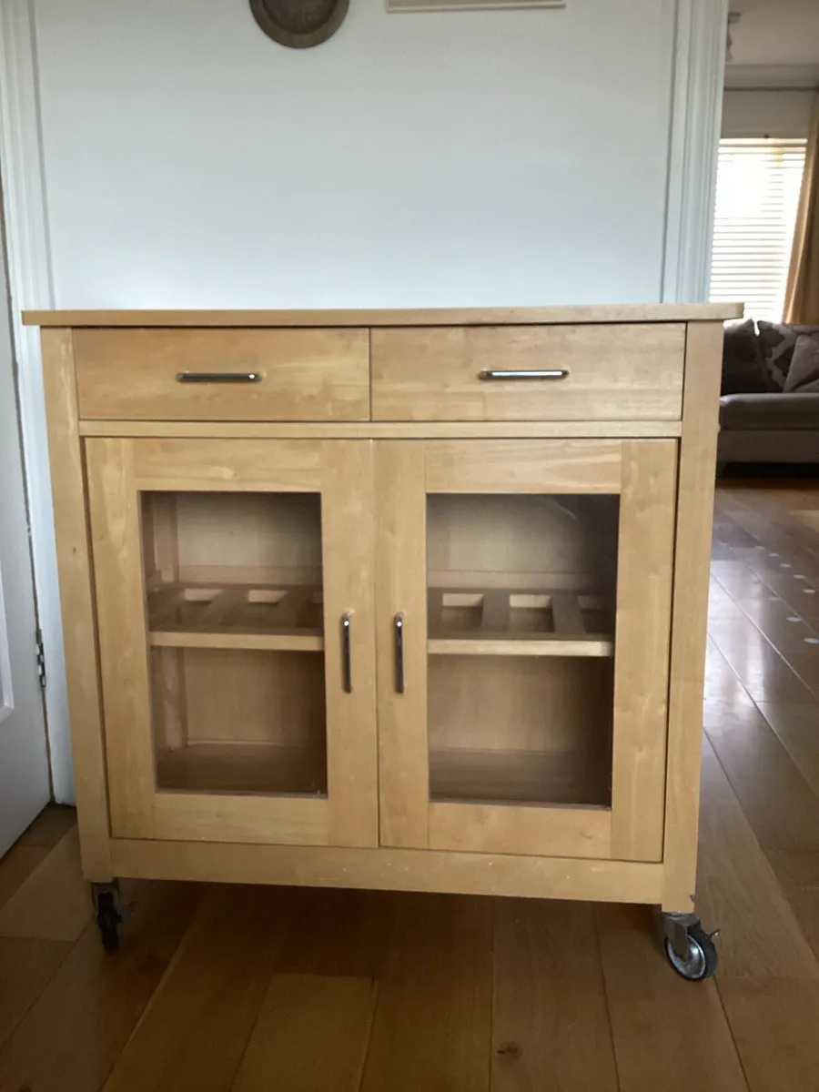 Cabinet. Wooden with glass doors - Image 1