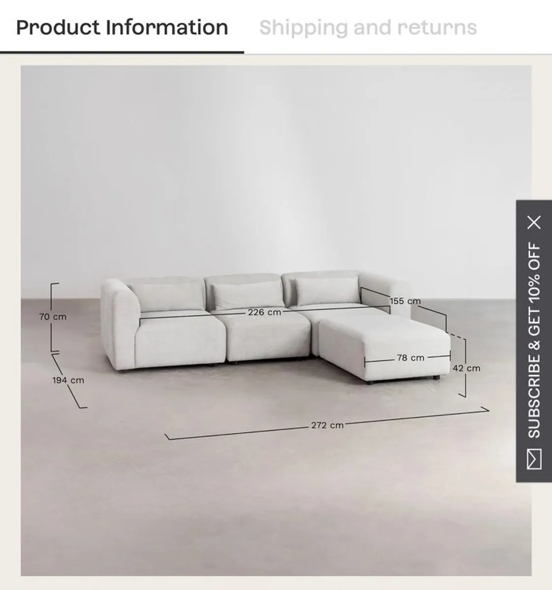 Sklum Couch- Price Negotiable - Image 2