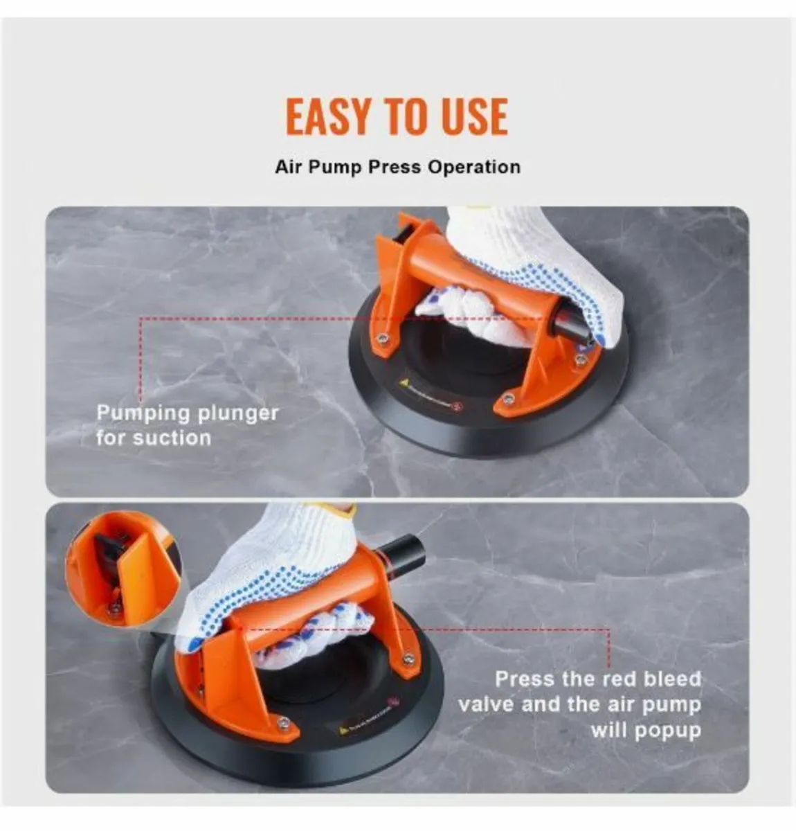 Glass Suction Cup, 8" 615 lbs Load Capacity - Image 3