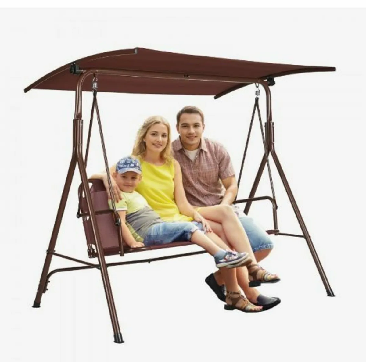 3-Person Patio Swing Chair, Outdoor - Image 1