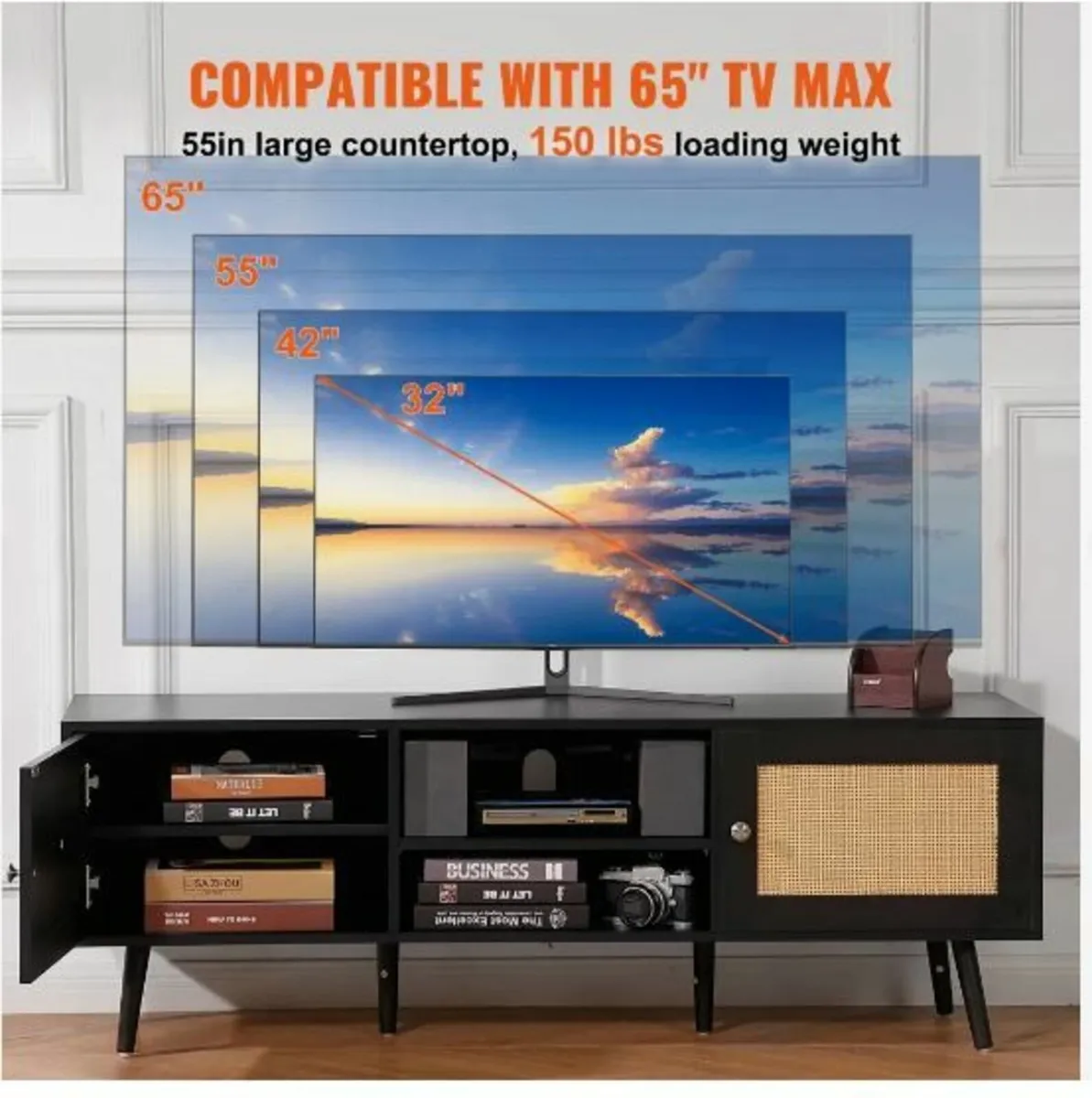 Rattan TV Stand for 65" - Image 2