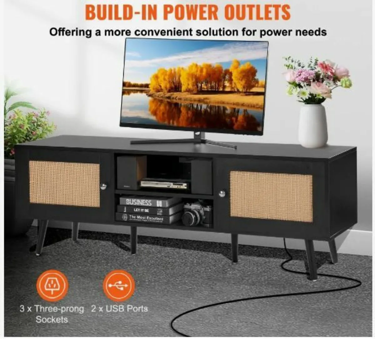 Rattan TV Stand for 65" - Image 3