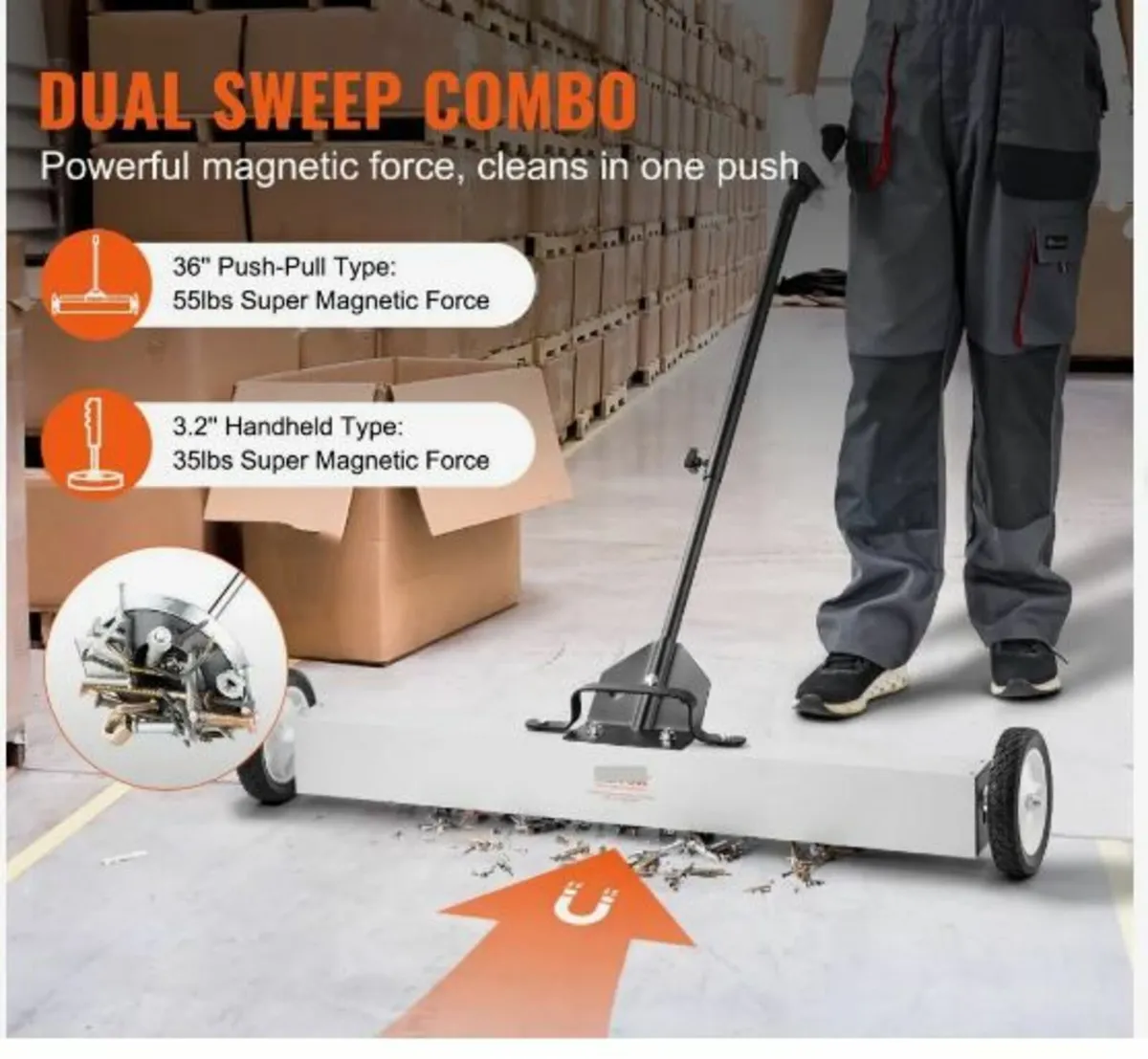 36-Inch Magnetic Sweeper with Wheels - Image 3