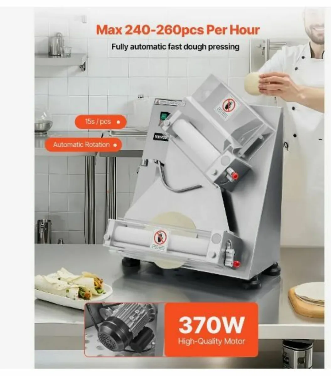 14 Inch Pizza Dough Roller Sheeter Automatic - Image 3