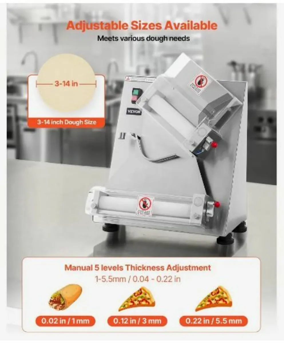 14 Inch Pizza Dough Roller Sheeter Automatic - Image 4
