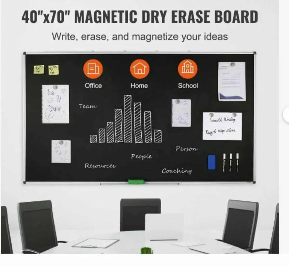 Black Board, 70 x 40 inch Large Chalkboard - Image 2
