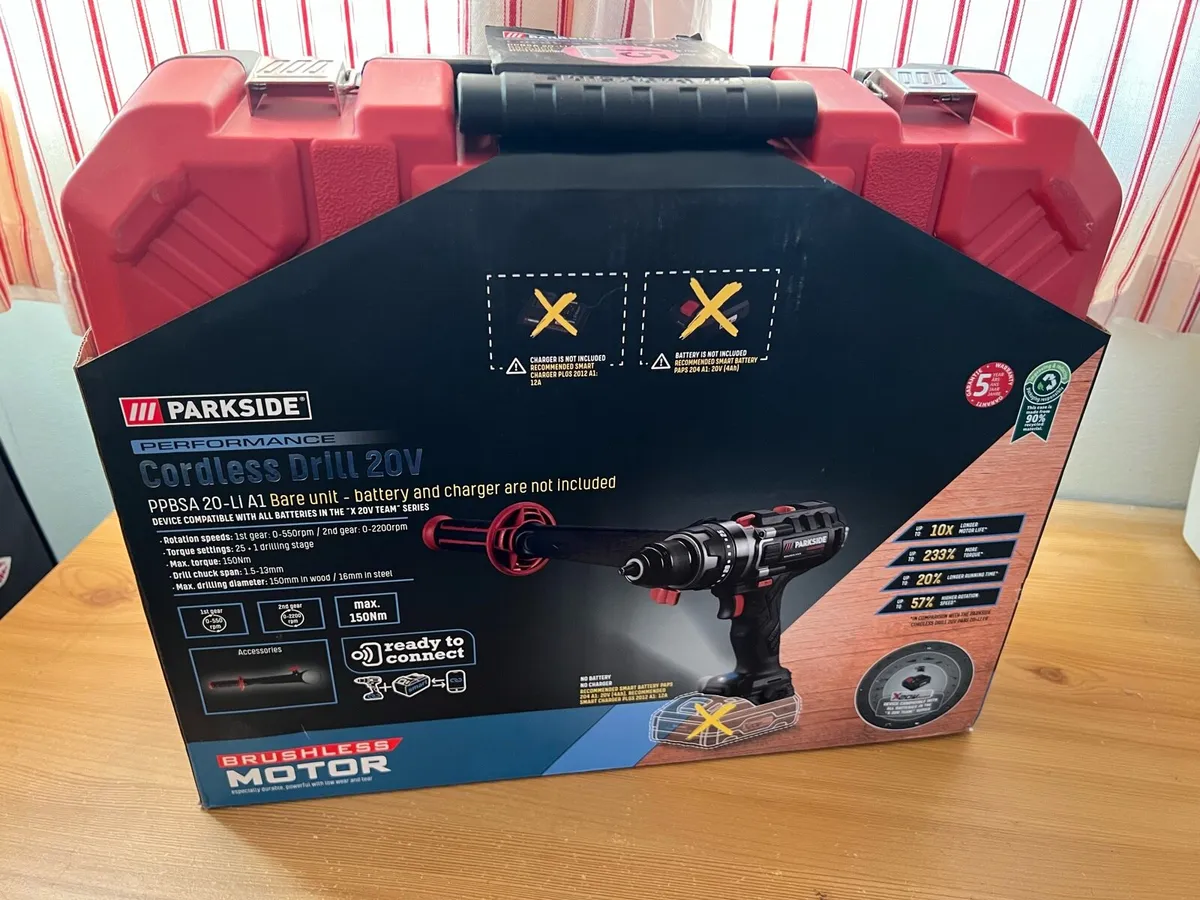 Parkside Cordless Drill PPBSA 20-Li A1 Bare Unit. - Image 1