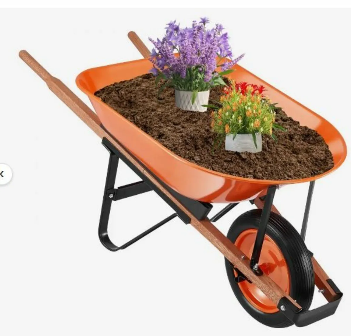 Wheelbarrow Cart One Wheel Garden - Image 1