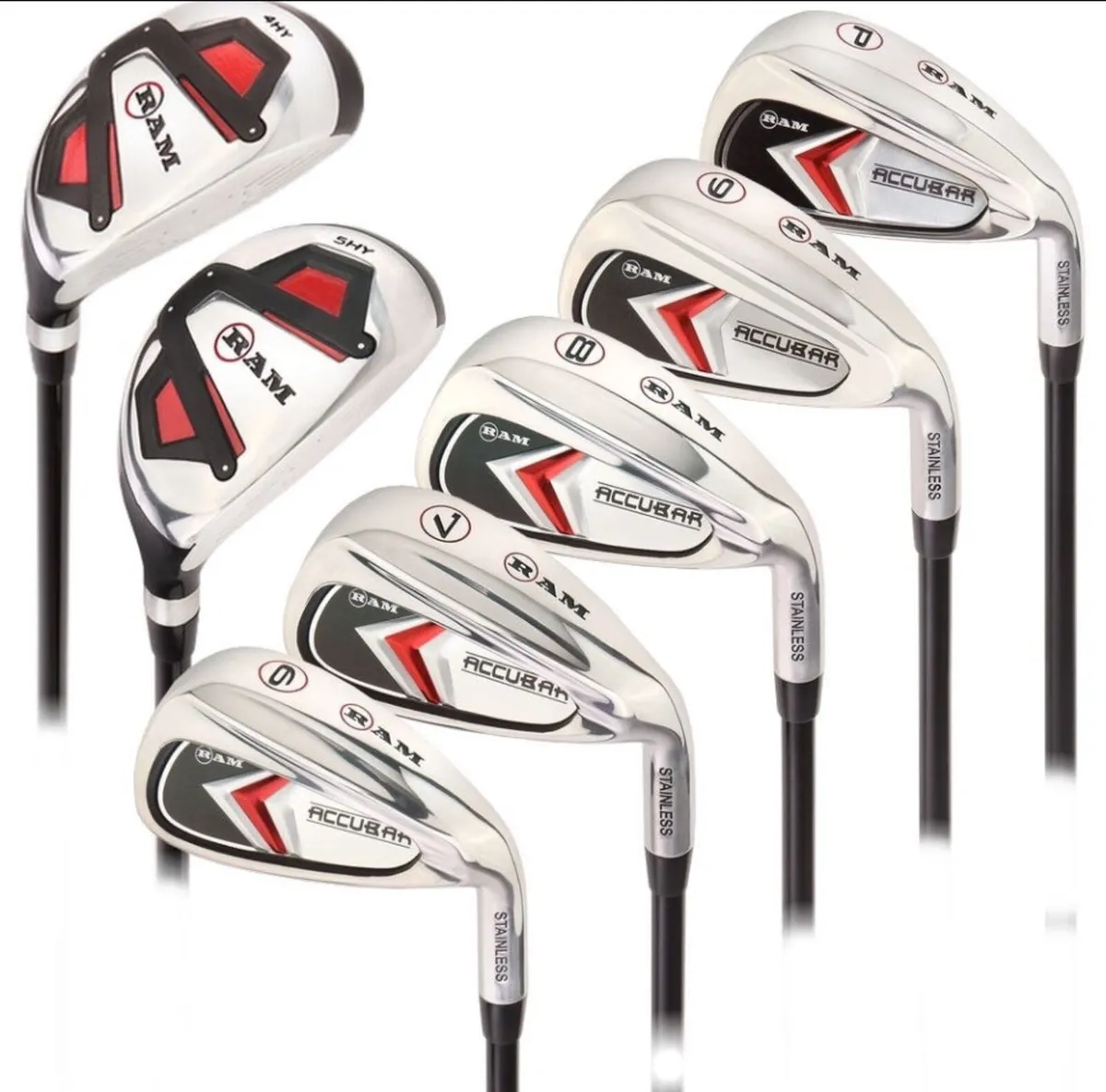RAM Golf Accubar Mens Iron Set 6-PW & 2 Hybrids - Image 1