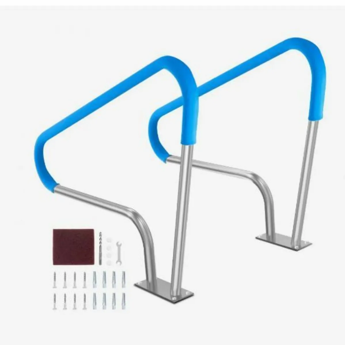 Pool Handrail 2 PCS 48x36in Stainless Steel - Image 1