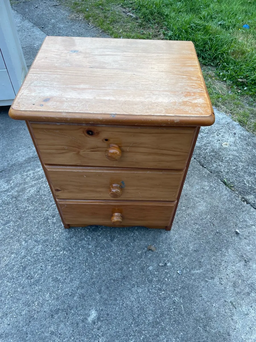 Bedside locker (wood) - Image 1