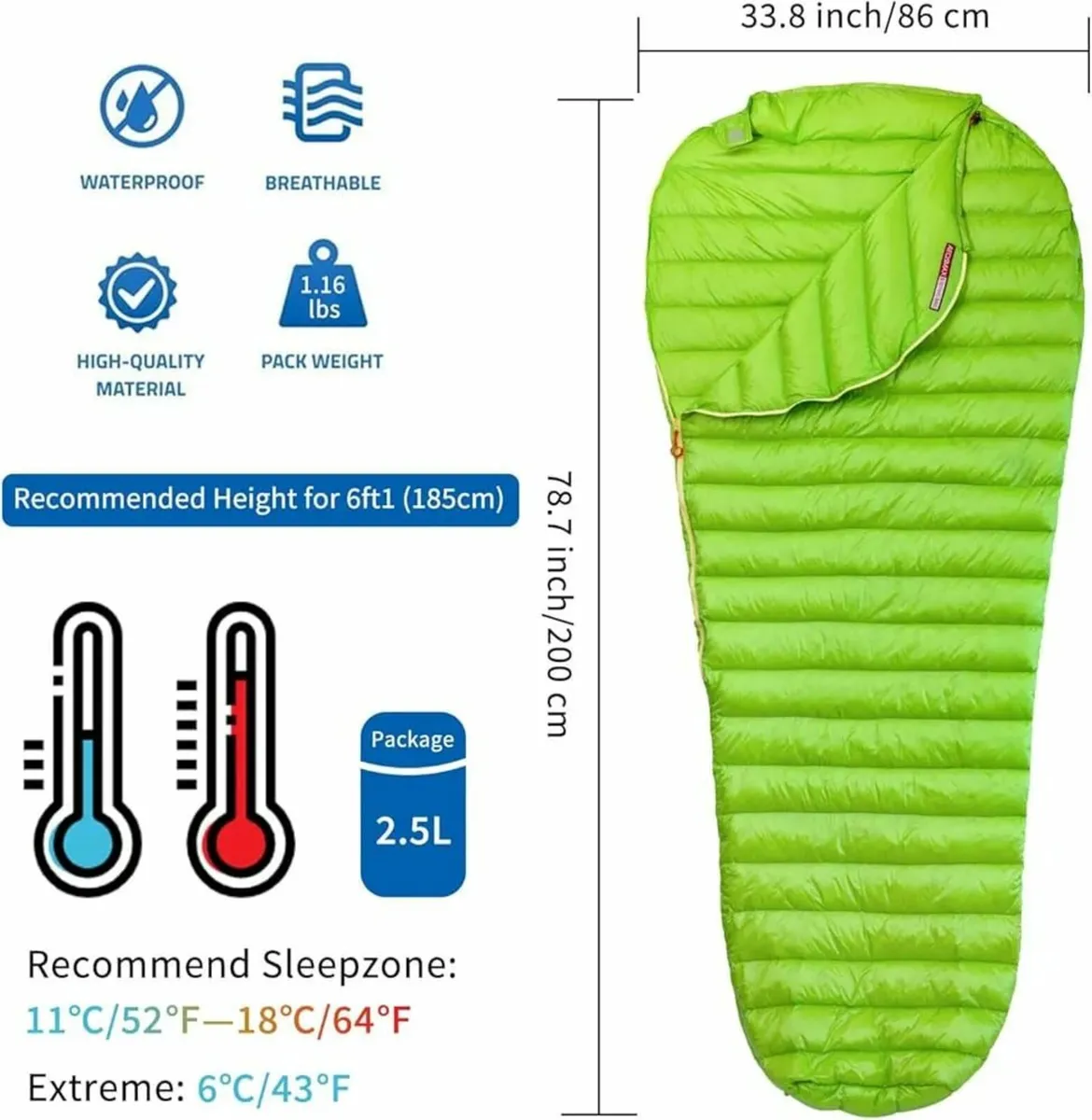 Down sleeping bag - Image 1