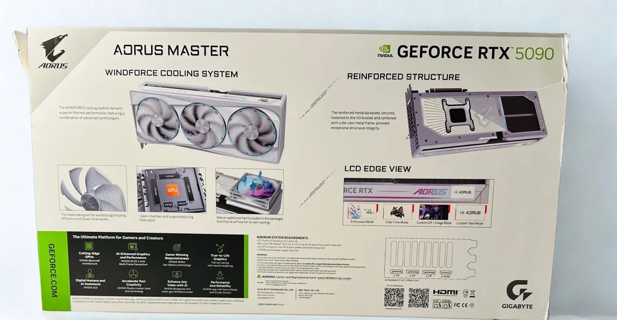 Gigabyte AORUS MASTER RTX 5090 32 GB - Image 2