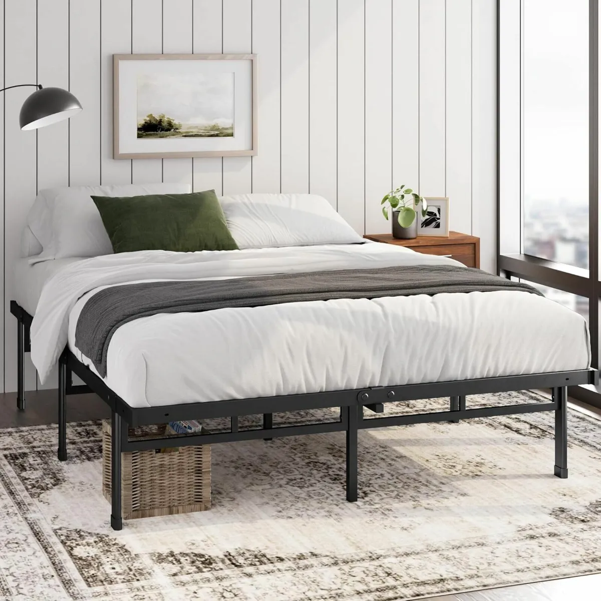 King size Bed frame 150x200cm Underbed storage - Image 1