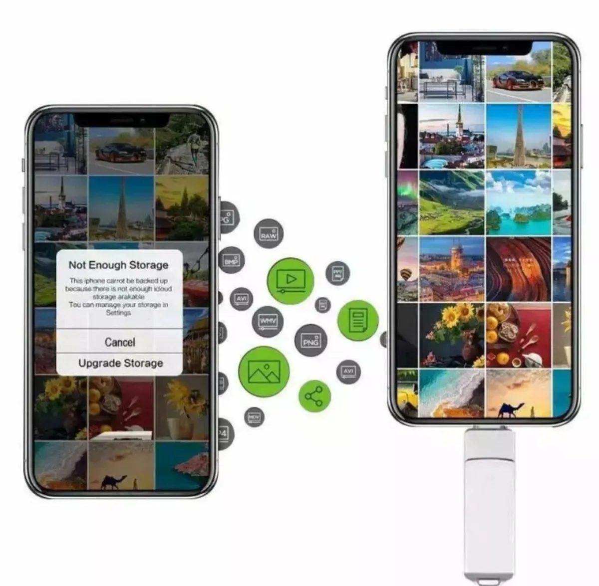 2TB 3 in 1 USB 3.0 Memory Stick for iPhone PC etc - Image 3