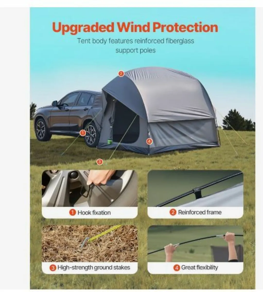 SUV Camping Tent Outdoor SUV Tent - Image 4